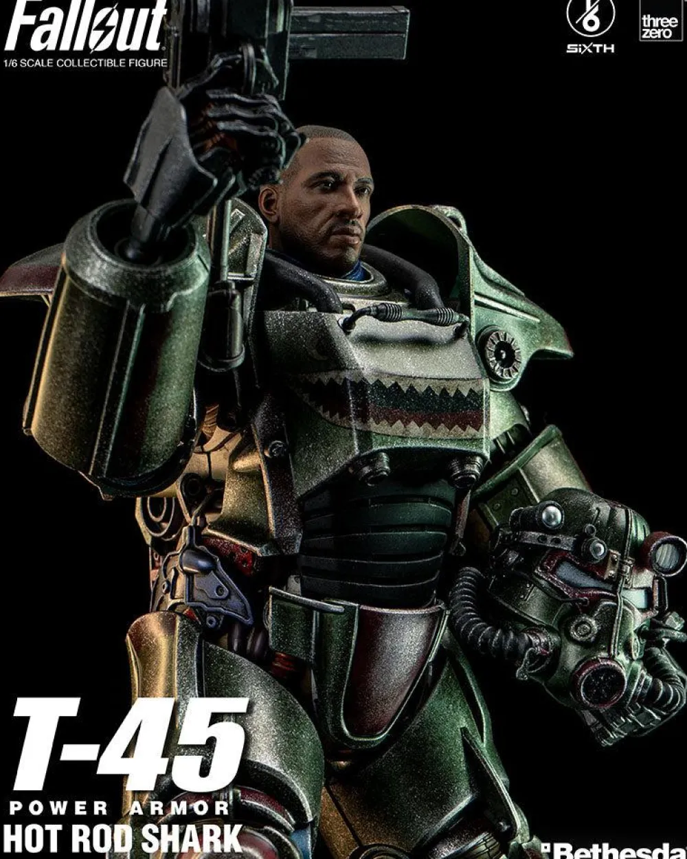 Fashion threezero Fallout - T-45 Power Armor Hot Rod Shark 1/6 Scale - Action Figure