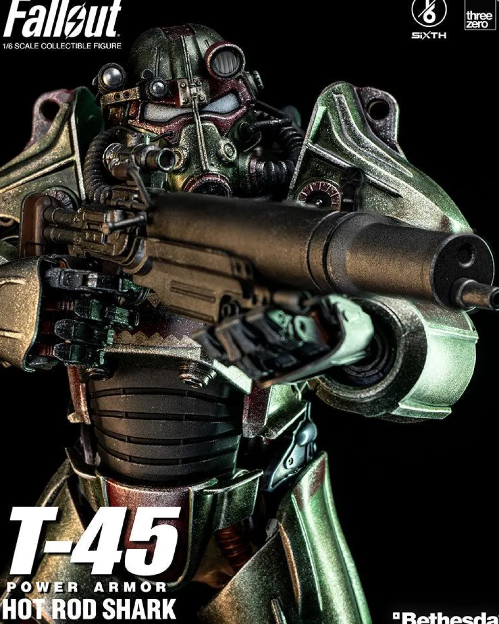 Fashion threezero Fallout - T-45 Power Armor Hot Rod Shark 1/6 Scale - Action Figure
