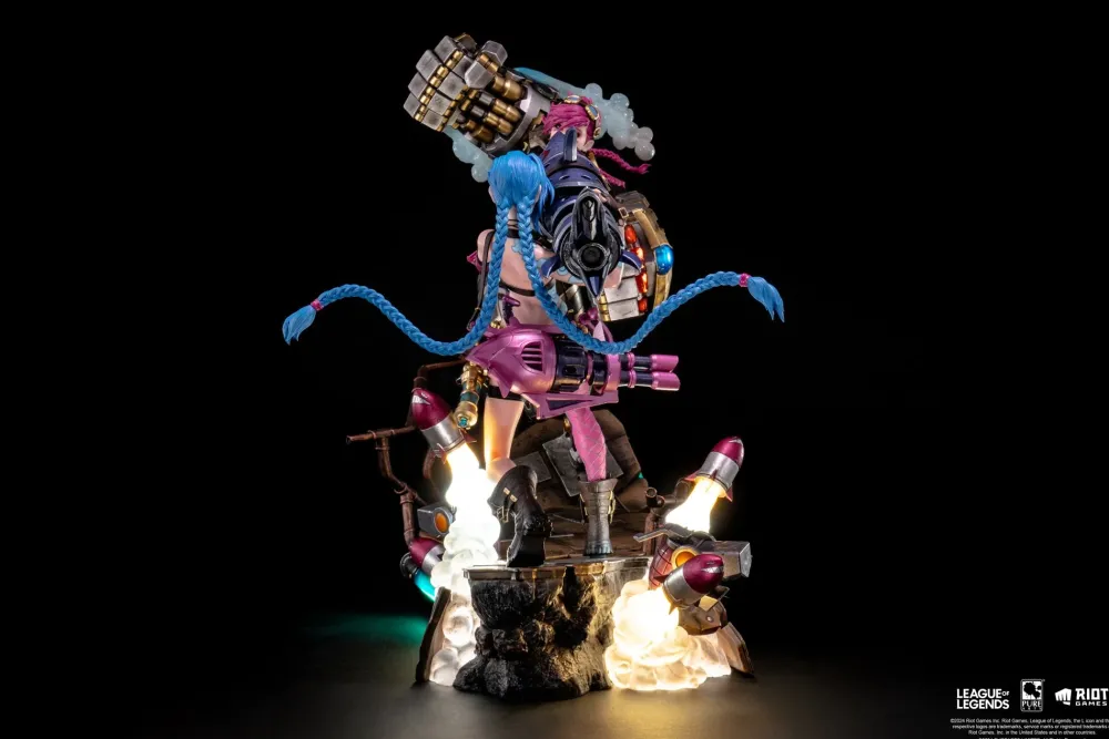 Online PureArts League of Legends - Jinx and Vi 1-6 Scale - Statue Bundle