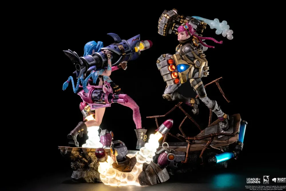 Online PureArts League of Legends - Jinx and Vi 1-6 Scale - Statue Bundle
