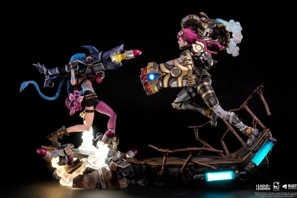 Online PureArts League of Legends - Jinx and Vi 1-6 Scale - Statue Bundle