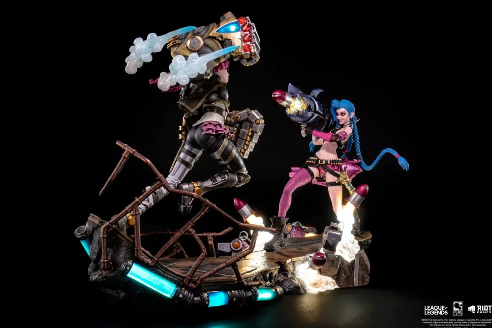Online PureArts League of Legends - Jinx and Vi 1-6 Scale - Statue Bundle
