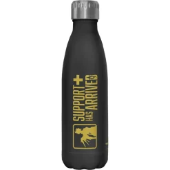 Clearance Fifth Sun Overwatch - Support Has Arrived - Black 17 oz Stainless Steel Bottle