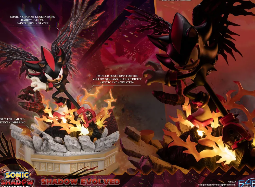 Sale First 4 Figures Sonic x Shadow Generations - Shadow Evolved Exclusive Edition - Statue
