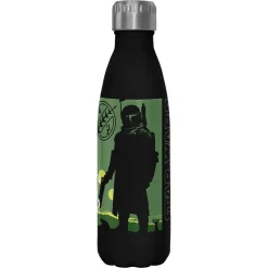 Fashion Fifth Sun Star Wars - Bouny Hunter For Hire - Black 17 oz Stainless Steel Bottle