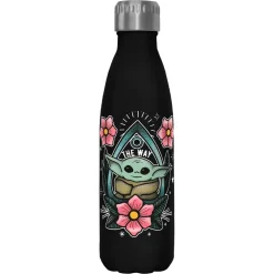 Hot Fifth Sun Star Wars - The Mandalorian Planchette Child - Black 17 oz Stainless Steel Bottle