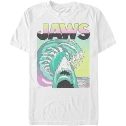 Discount Fifth Sun Jaws - Retro Wave 1980's Jaws Poster - T-Shirt
