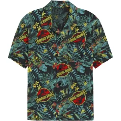 Fashion Fifth Sun Jurassic Park - Tropical Raptor - Button Down