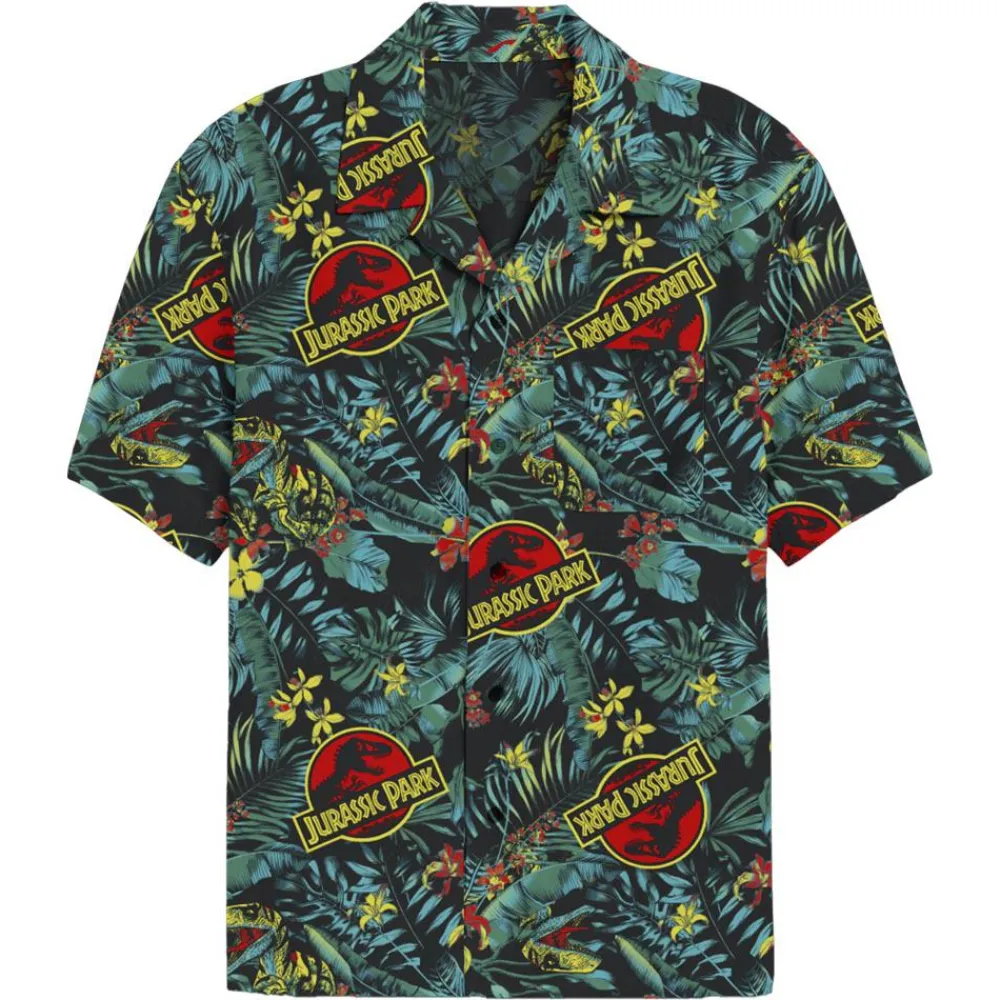 Fashion Fifth Sun Jurassic Park - Tropical Raptor - Button Down
