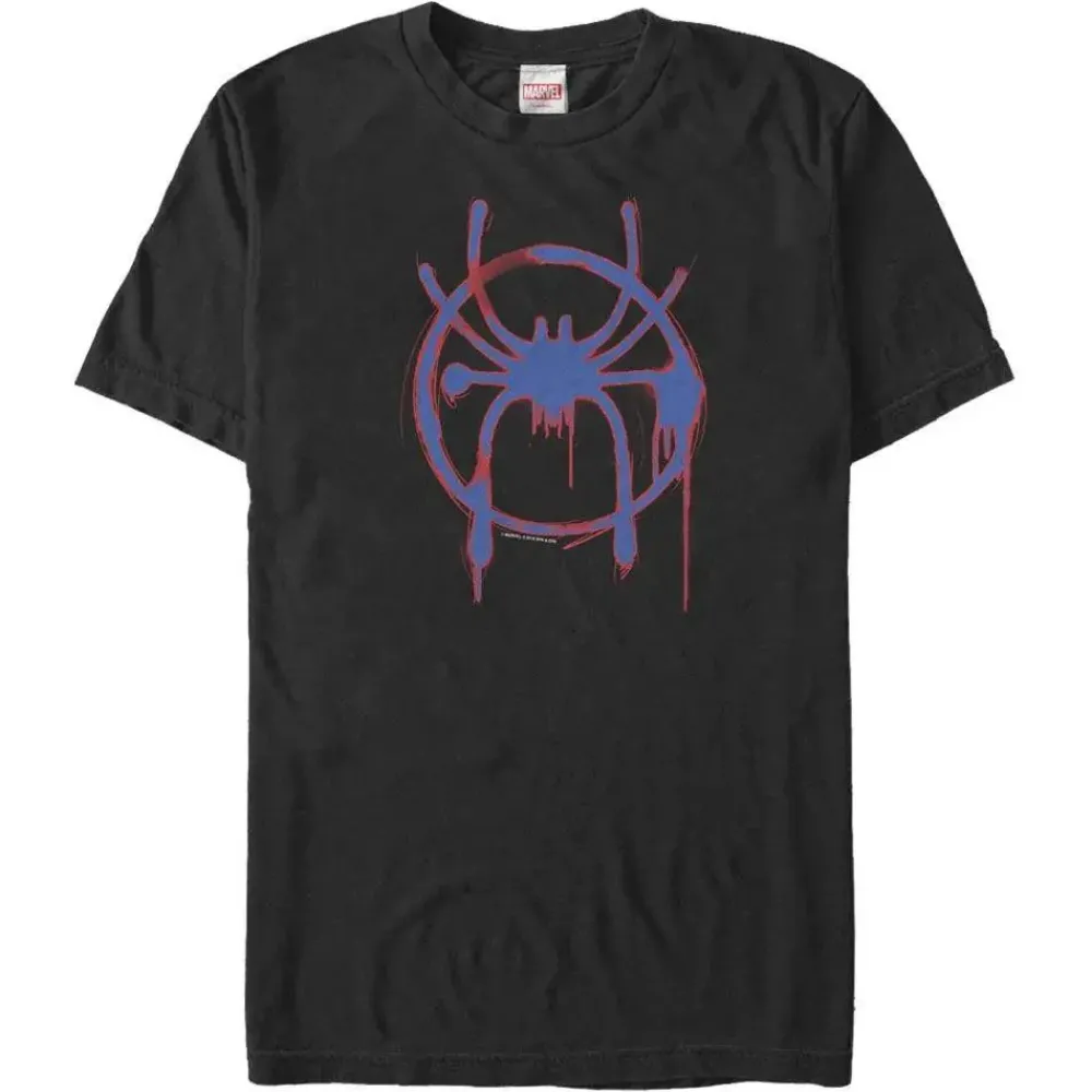 Hot Fifth Sun Spider-Man - Red & Blue Miles Morales Spider-Man Emblem - T-Shirt