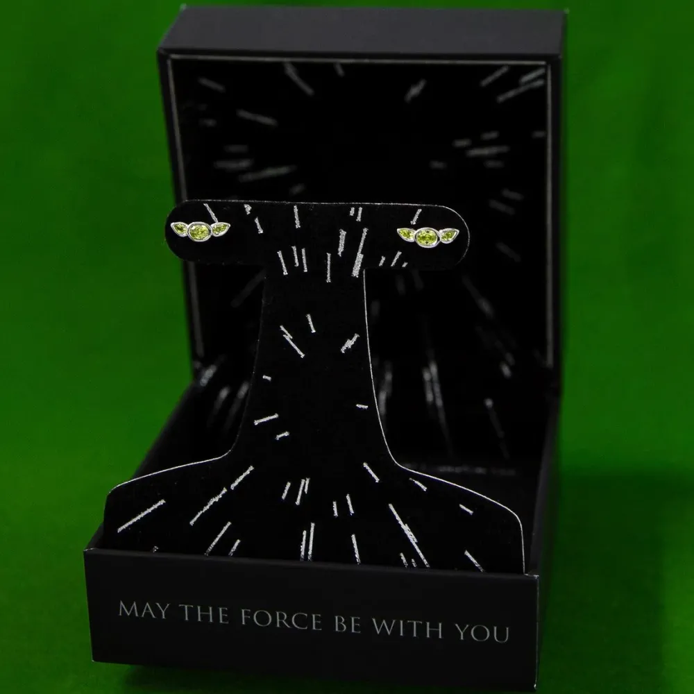New RockLove Jewelry Star Wars X RockLove Grogu Crystal Stud Earrings