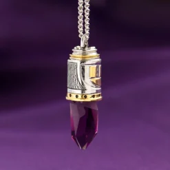Clearance RockLove Jewelry Star Wars X RockLove Mace Windu Kyber Crystal Necklace