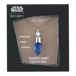 Outlet RockLove Jewelry Star Wars X RockLove Padawan Ahsoka Tano Blue Kyber Crystal Necklace