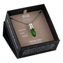 New RockLove Jewelry Star Wars X RockLove Padawan Ahsoka Tano Green Kyber Crystal Necklace