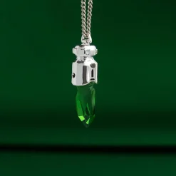 New RockLove Jewelry Star Wars X RockLove Padawan Ahsoka Tano Green Kyber Crystal Necklace