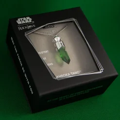 New RockLove Jewelry Star Wars X RockLove Padawan Ahsoka Tano Green Kyber Crystal Necklace