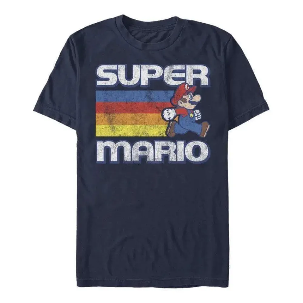 Discount Fifth Sun Super Mario Bros. - Fast Mario Distressed - T-Shirt