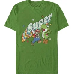 Sale Fifth Sun Super Mario Bros. - Mario and Yoshi - T-Shirt