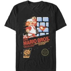 Best Fifth Sun Super Mario Bros. - NES SMB Black Label - T-Shirt