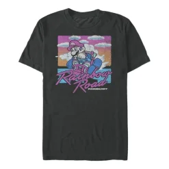Best Fifth Sun Super Mario Bros. - Rainbow Road Neon Nineties - T-Shirt