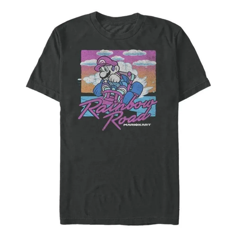 Best Fifth Sun Super Mario Bros. - Rainbow Road Neon Nineties - T-Shirt