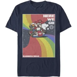 Online Fifth Sun Super Mario Bros. - Rainbow Mario Kart - T-Shirt