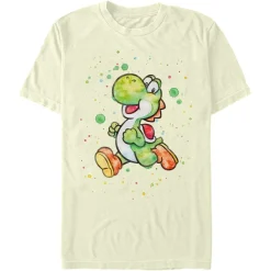New Fifth Sun Super Mario Bros. - Watercolor Yoshi - T-Shirt