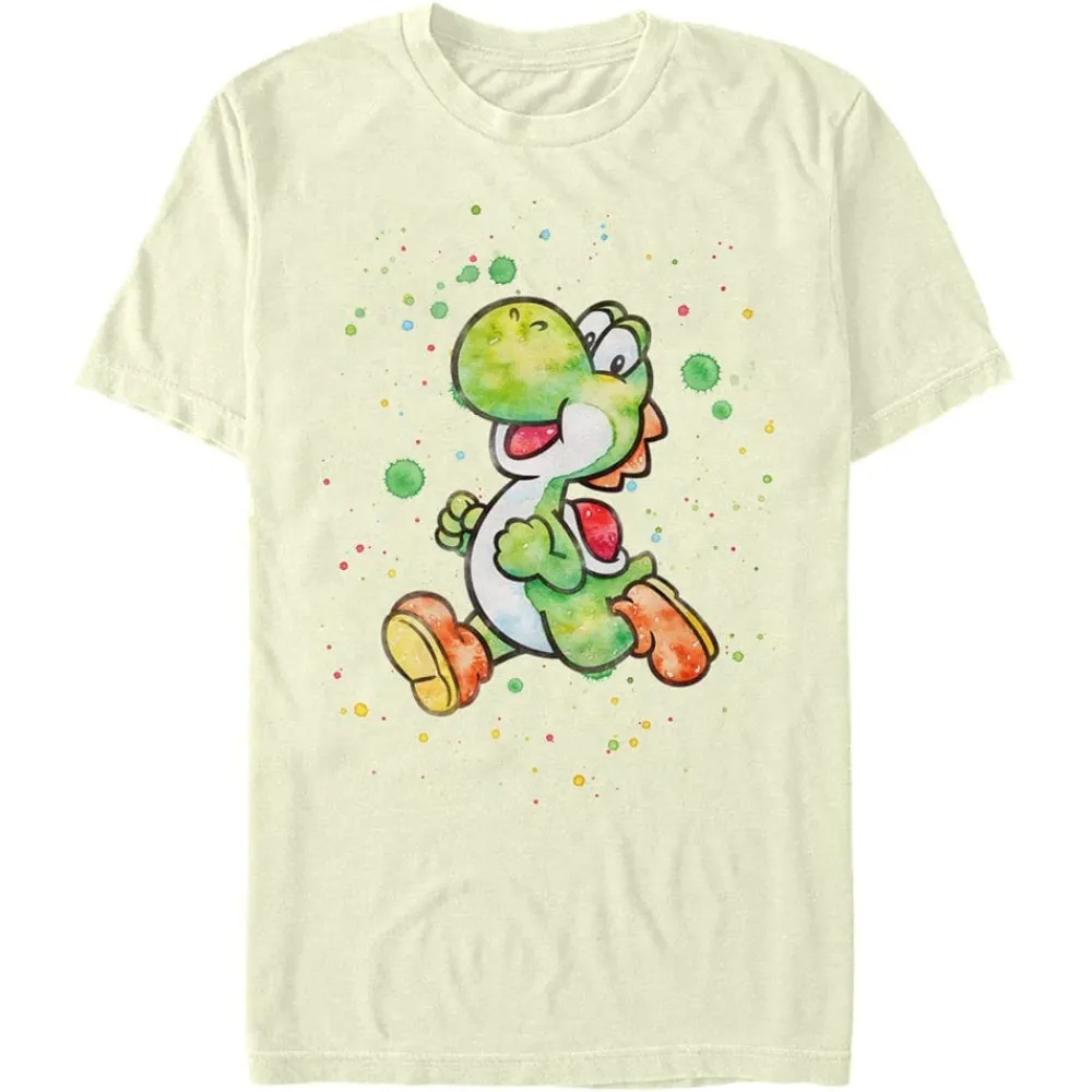 New Fifth Sun Super Mario Bros. - Watercolor Yoshi - T-Shirt